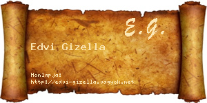 Edvi Gizella névjegykártya