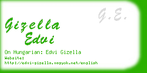 gizella edvi business card